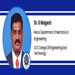Interview Dr G Magesh Head Department of Mechanical Engineering at JCT College Of Engineering And Technology Coimbatore