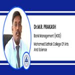 Interview Dr M R Prakash Bank Management HOD at Mohamed Sathak College Of Arts And Science Chennai